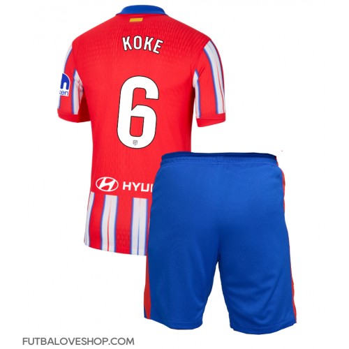 Dres Atletico Madrid Koke #6 Domáci pre deti 2024-25 Krátky Rukáv (+ trenírky)